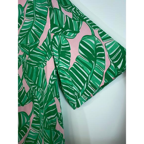 Lilly Pulitzer Franki Green Conch Shell Lets Go Bananas Shirt Coverup Size MED - Picture 5 of 9